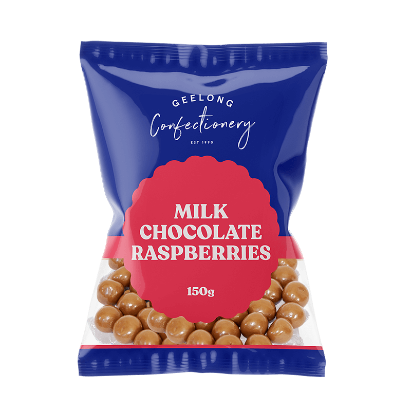 Milk Chocolate Raspberries 150g