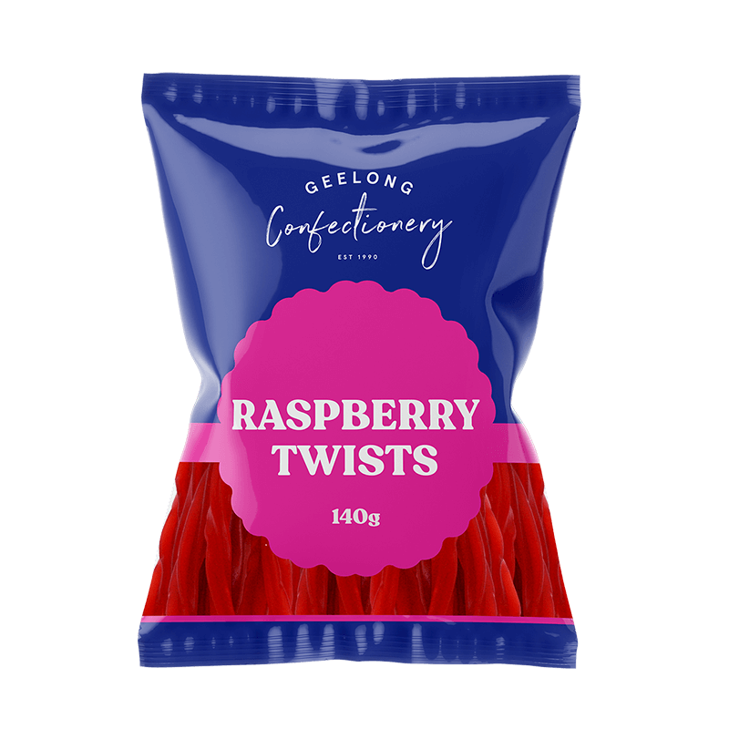 Raspberry Twists 140g