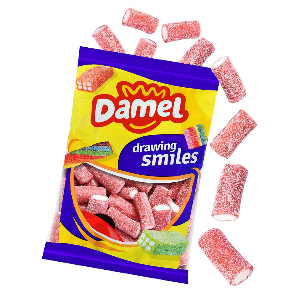 Damel Sour Strawberry Blowpipes