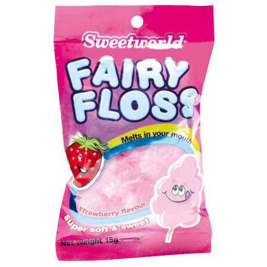 Sweetworld Fairy Floss – Strawberry 15g x 18