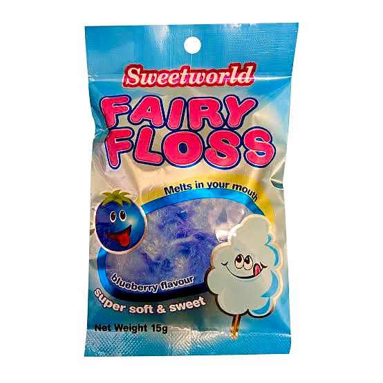 Sweetworld Fairy Floss – Blueberry 15g x 18