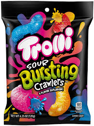 4 Trolli Sour Bursting Crawlers 120g x 12