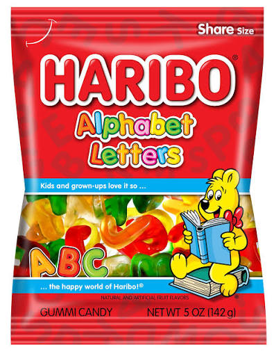 5 Haribo Alphabet Letters 142g x 12
